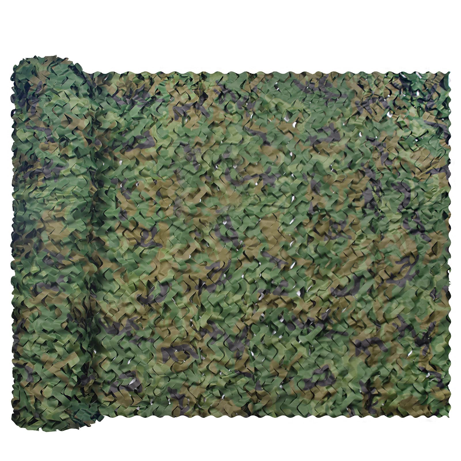 Hawkko Camo Netting Camouflage Net, Bulk Roll Sunshade Mesh Nets for Hunting Blind Shooting Military Theme Party Decorations