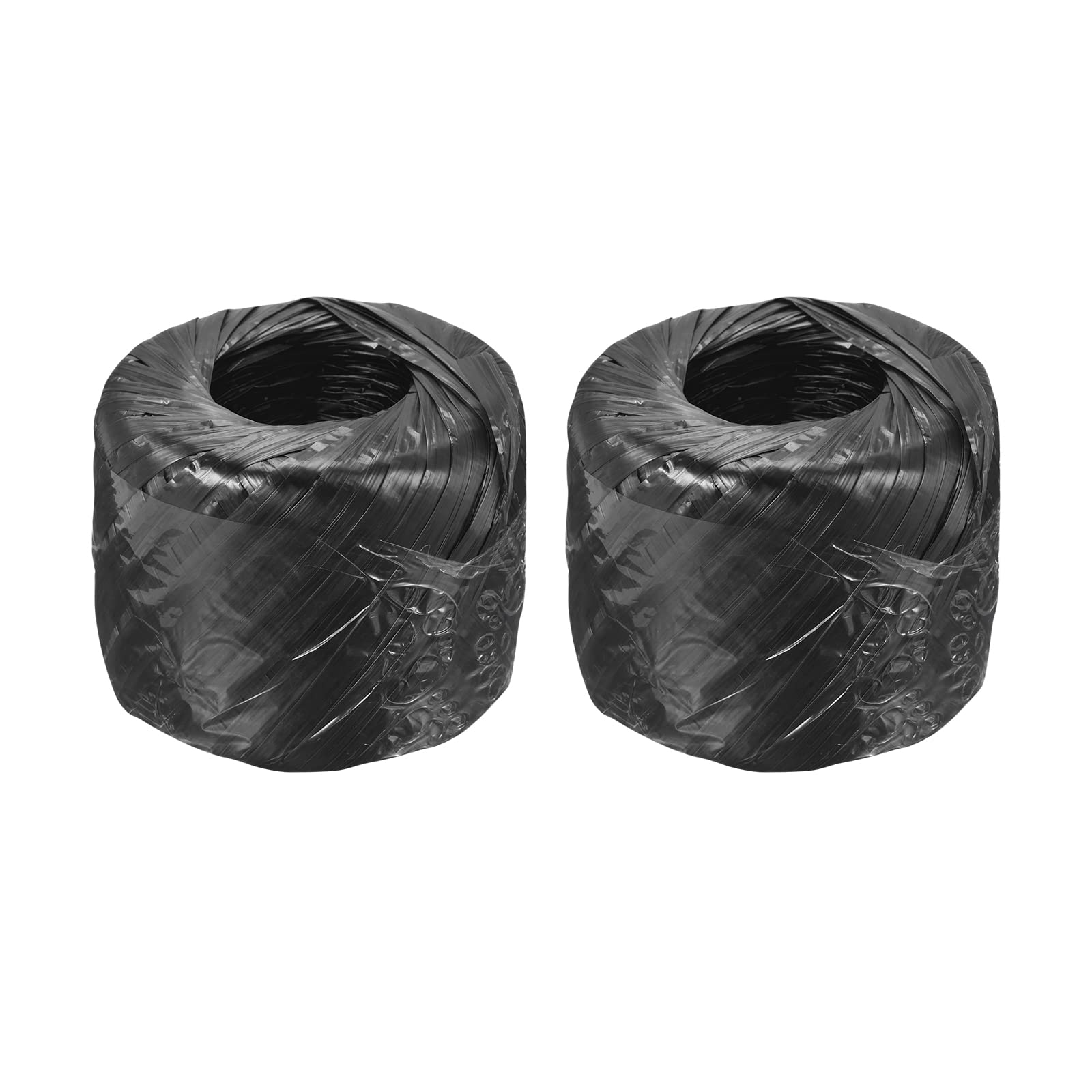 Hawkko Polyester Nylon Plastic Rope Twine Household Bundled for Packing Gardening Craft,300m Total Length,Black Pack of 2