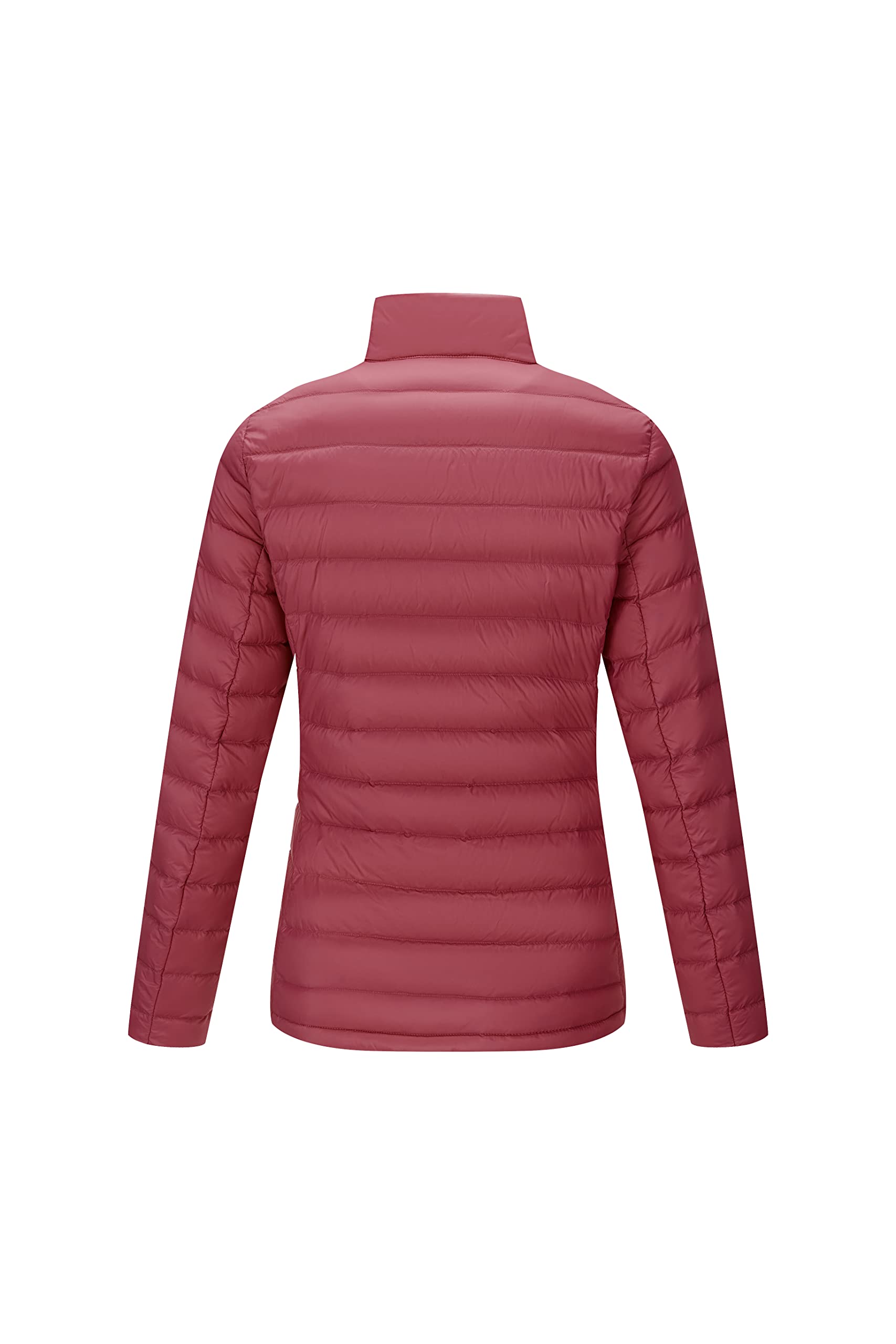 Hawkko Women's Lightweight Long-Sleeve Full-Zip Down Jacket Packable Short Down Coat with Stand-Up Collar